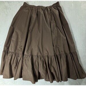 American Eagle 100% Cotton Size XXL Brown Midi Skirt NWT